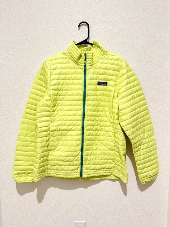 PATAGONIA Women's Down Shirt vibrant lightweight Jacket Size Large - Picture 1 of 9